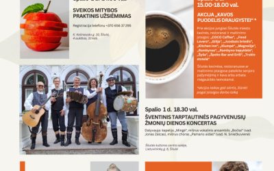 Senjorų dienų Šilutėje programos plakatas